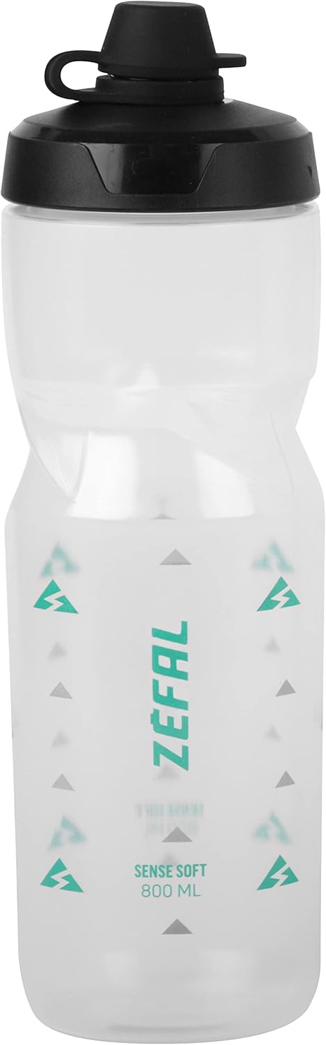 ZEFAL Sense Soft 80 No-Mud Water Bottle, Translucent, 800ml