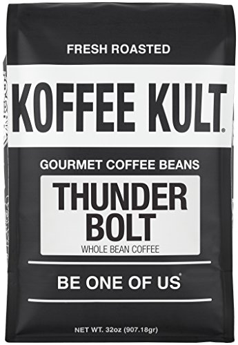 Café en grano tostado oscuro Koffee Kult Thunder Bolt 32oz x2 miniatura 4