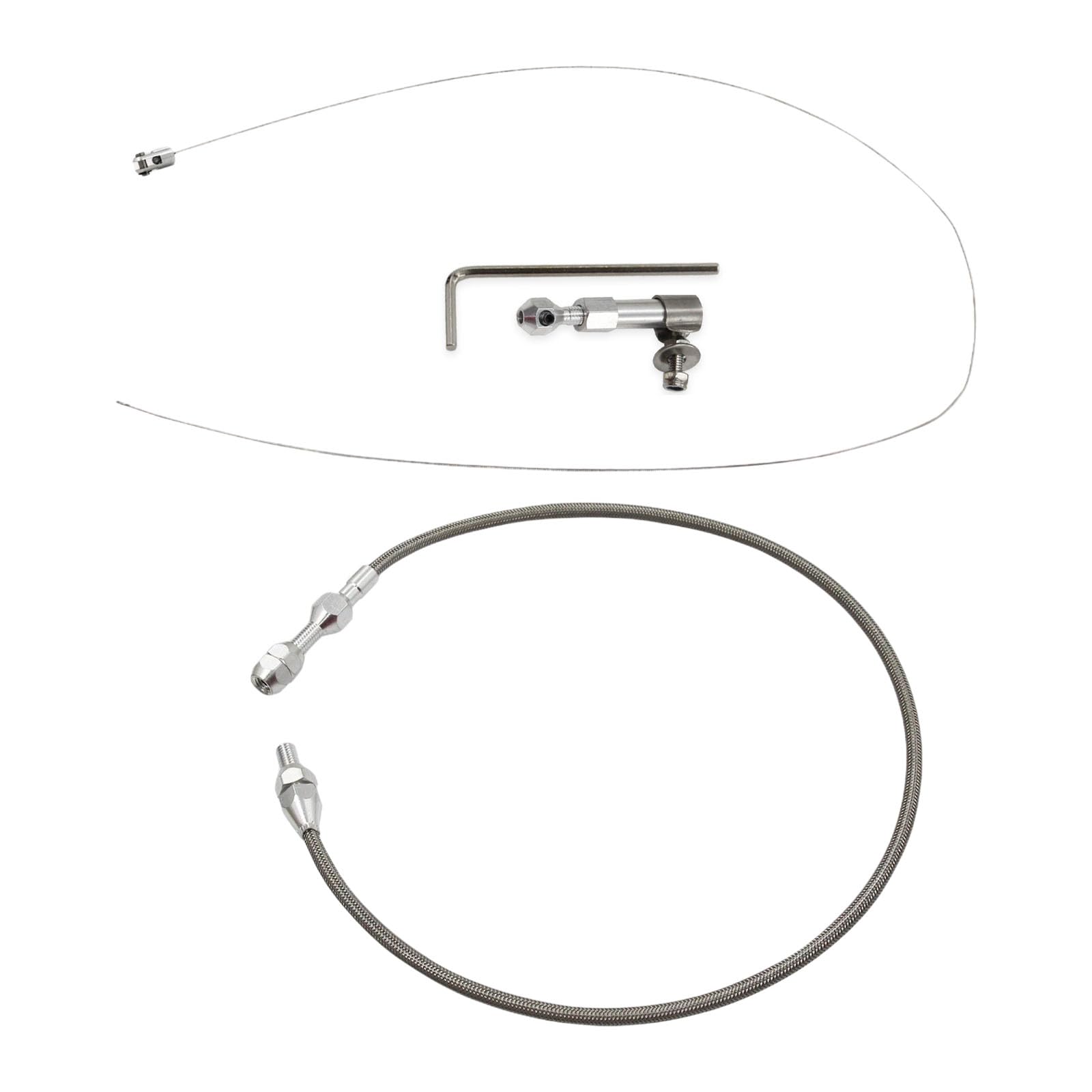 CUNZJIA 24/36in Throttle Cable Assembly for Car Vehicle Replacement Stainless Steel Braided Throttle Cable Easy Installation