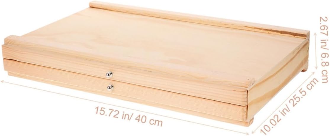 Wooden Art Supply Storage Box with Design Compact Artist Organizer for Pencils Markers Brushes Multi-layer Wood Artist Storage Case for Outdoor Sketching and Studio Use