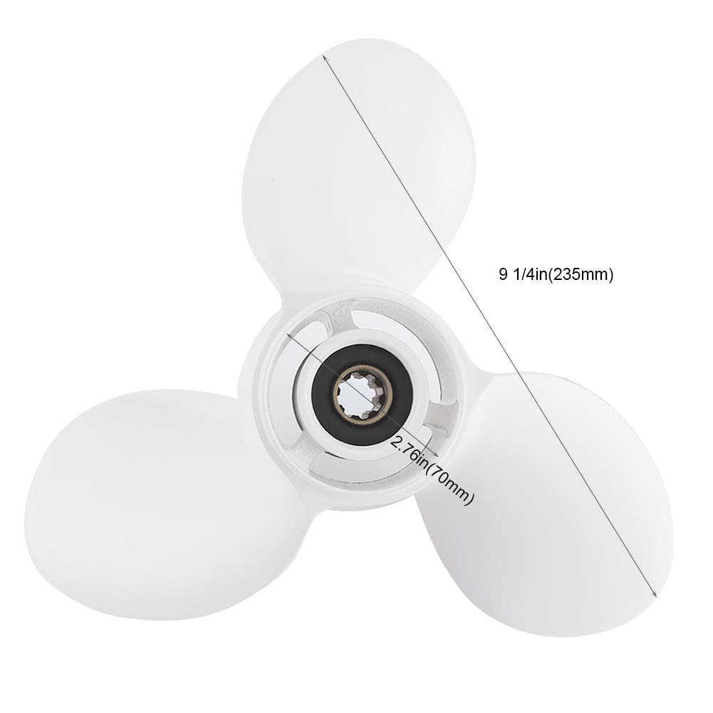 Elica Per Motore Fuoribordo Yamaha - 9.25x12 Pollici, 3 Pale, Per Modelli 9.9-15HP