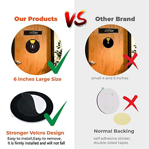 office door sign do not disturbcome in welcomeout of officein a meetingback soonworking remotely 6 options ljscare privacy door sign 6 inch black