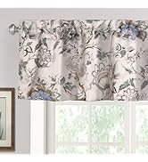 H.VERSAILTEX Blackout Curtain Valances for Kitchen Window/Living Room/Bathroom Privacy Added Rod ...