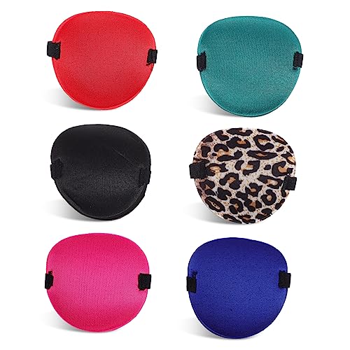 BUTIFULSIC 6個 調節可能なソフトアイマスク sushy eye mask eye patch ふくらんでいる ドライアイ用の目 アイパッチ シングル 眼帯 ポリエステル