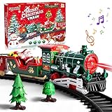 Train Set for Toddlers Christmas Tree, Christmas Train Sets for Around The Tree, Train Set with Sound and Lights, Toddler Model Trains for 3 4 5 6 7 8+ Years Old Kids Christmas Toys, Gifts