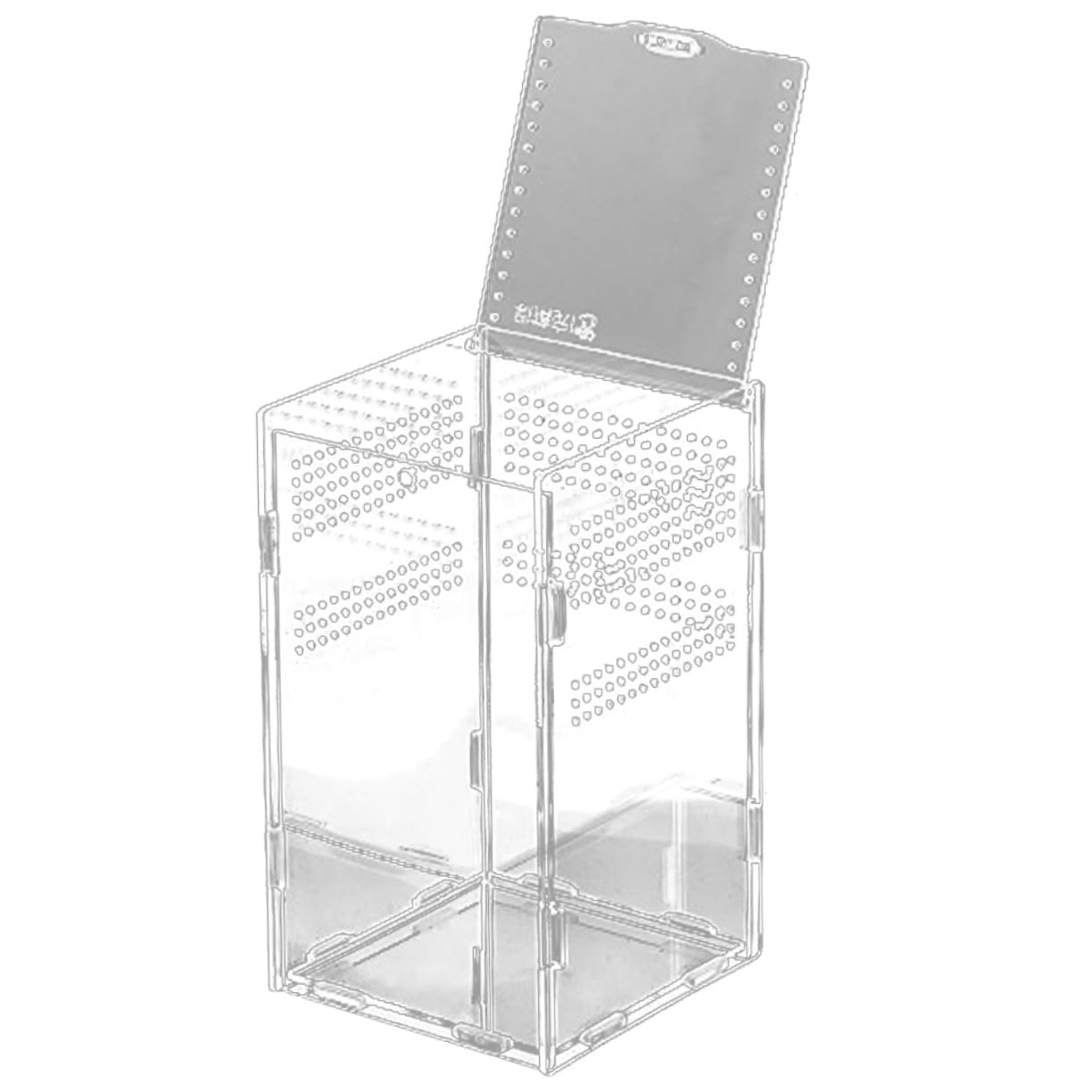 IMIKEYA Cage De Transport Transparente pour Reptiles Nichoirs pour Reptiles Accessoires pour Terrariums Bacs Alimentation pour