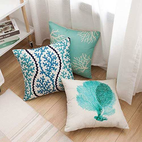 Famibay Decorative Pillow Cover Ocean Park Theme Square Cotton Linen Throw Pillow Case Cushion Cover 18 X 18 thumb #1