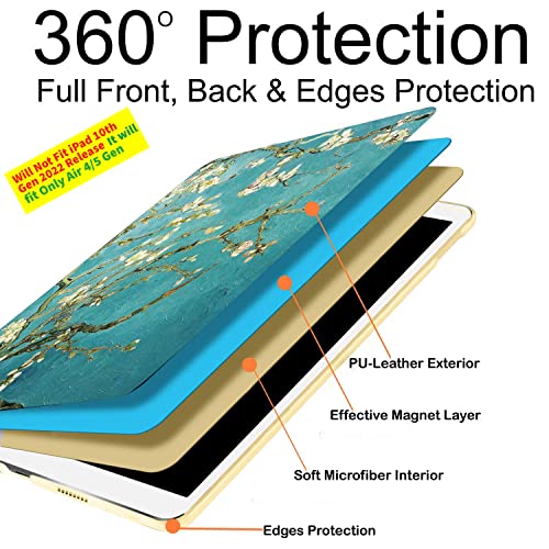 Image of DuraSafe Cases for iPad Air 4th 5th 6th Gen Air 11 inch Printed Case A2588 A2589 A2591 MM9E3HN /A MM9D3HN /A A2316 MME23HN /A MM9C3HN /A MM9F3HN /A MYFQ2HN /A MYFM2HN /A MYFR2HN /A MYFP2HN /A MM9N3HN /A - Blossom