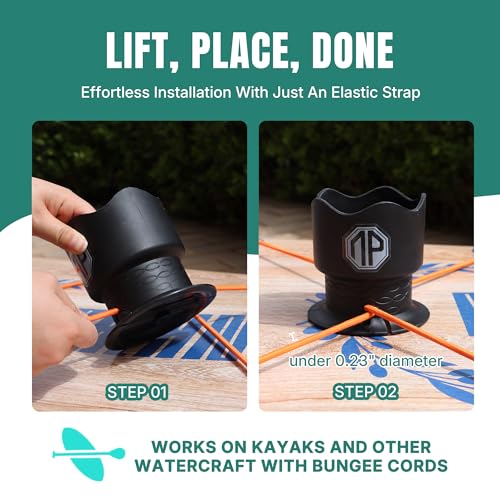 Image of niphean Paddle Board Cup Holder Versatile Paddle Board Accessories | Durable and Stable Drink Holder for SUP /Kayak /Boat Various Container Sizes, Fit Most Large-Sized Water Bottle Holder