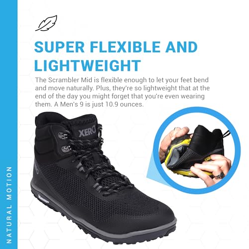 Xero Shoes Barefoot Hiking Shoes for Men | Scrambler Mid Hiking Boots | Zero Drop, Wide Toe Box, Minimalist Men's Hiking Shoes4