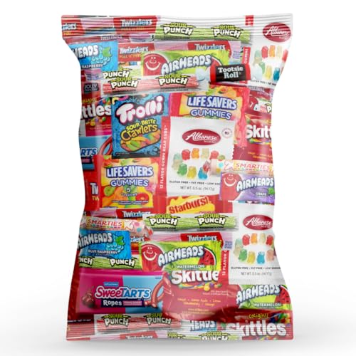 Assorted Candy Mix - Variety Pack of Gummies, Sour Candy, and Chewy Treats - Individually Wrapped (2 LB)