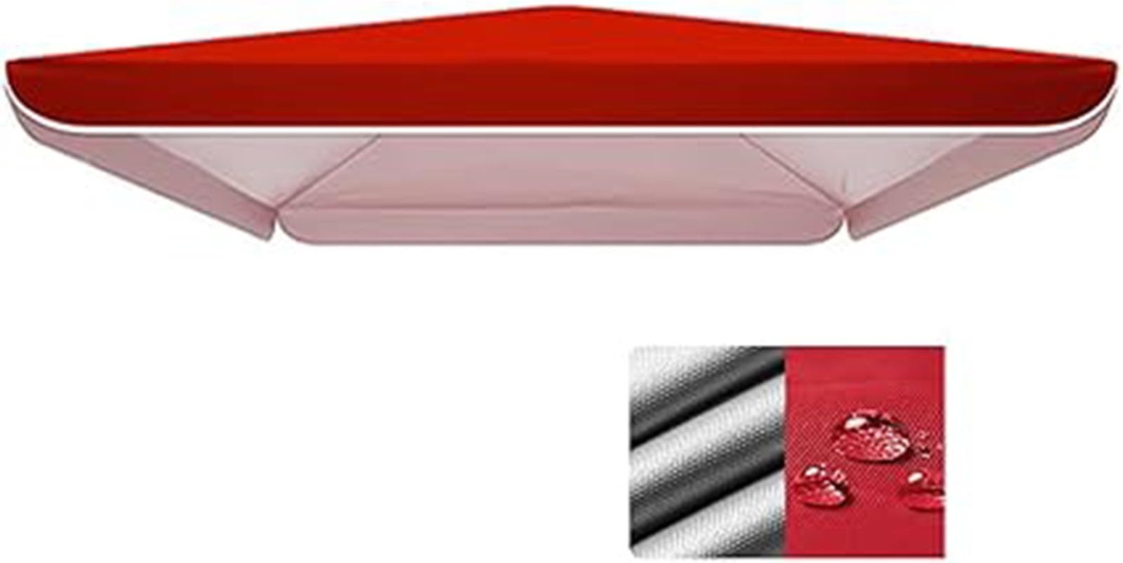 HENXUE Rectangle And Square Outdoor Parasol Canopy, Thick Double Layer Oxford Fabric, Replacement Parasol Canopy for Pool, Patio, Beach, Garden, Etc.,003,2.2X2.8M