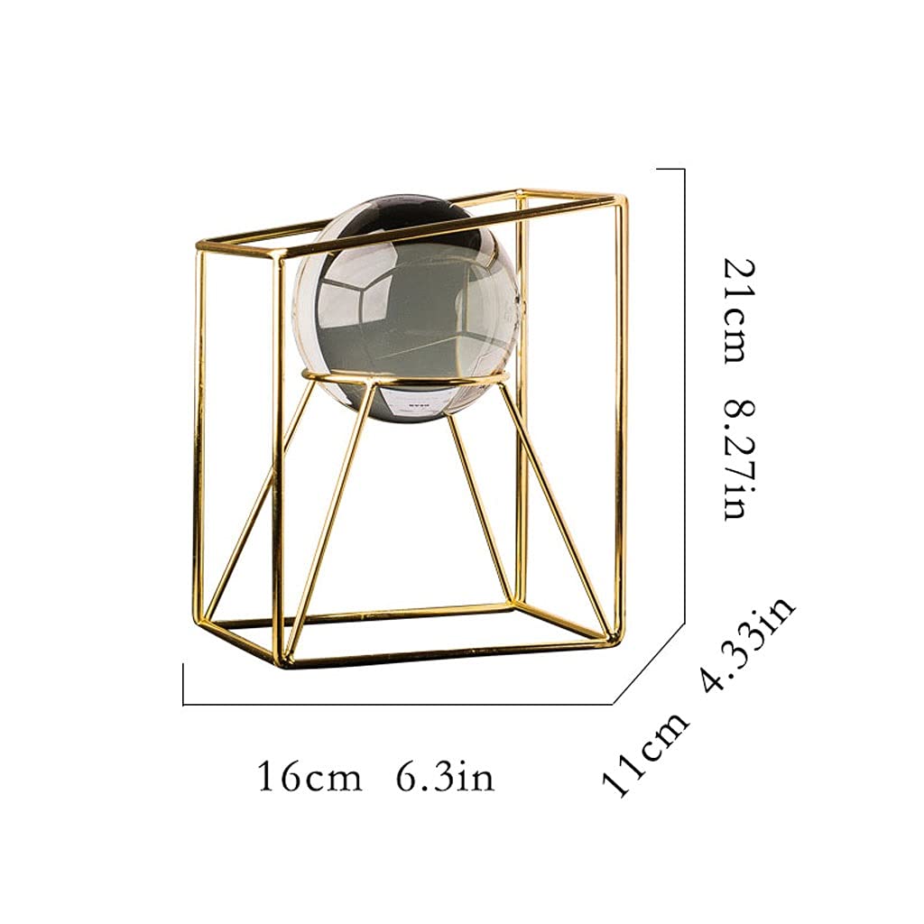 Juego de sujetalibros de bola de cristal para estudio creativo en el hogar, decoración de gabinete de vino de alta gama, diseño moderno, juego de 2 bolas de cristal