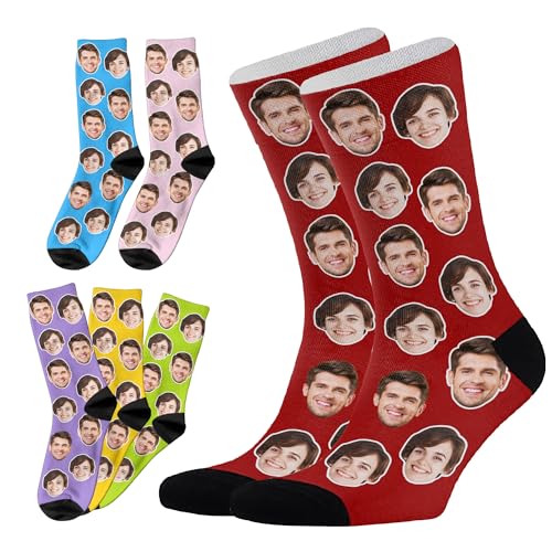 Artsadd Personalized Couples Matching Pajamas His and Hers Custom Photo Pj Set Face Sleepwear Pajamas Valentine's Day3