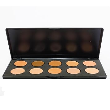 Coloressence High Definition Makeup Base Palette | Waterproof Matte Finish | Creamy Texture Buildable Coverage | Palette of 10 natural Shades|HDM0I-10X2gm