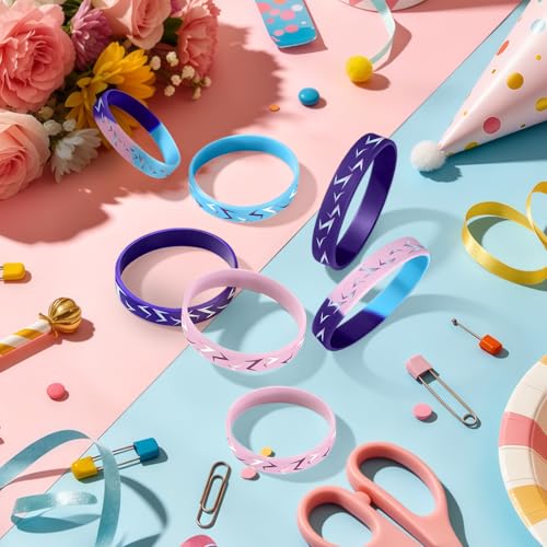 Pulseras de silicona Kpop apilables y resistentes con diseño de rayo 7