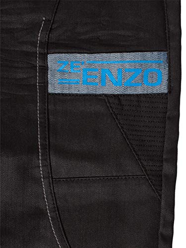 Enzo Mens Cuffed Denim Jogger Jeans Twill Pants4