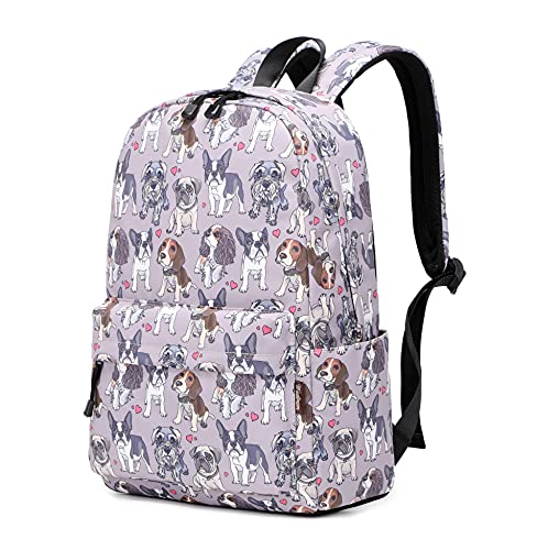 Wadirum Kinder Niedlich Schule Buchtasche Leichtgewicht Rucksack für Kinder Hund