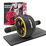FEELCAT Ab Roller Wheel,Stable Wide Wheel For Beginner,Men,Women,Abs & Core Workout Equipment For Home Gym With Knee Pad,Abdominal Wheel For Full-Body Strength Training