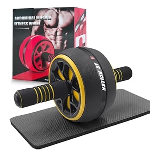 FEELCAT Ab Roller Wheel,Stable Wide Wheel For Beginner,Men,Women,Abs & Core Workout Equipment For Home Gym With Knee Pad,Abdominal Wheel For Full-Body Strength Training