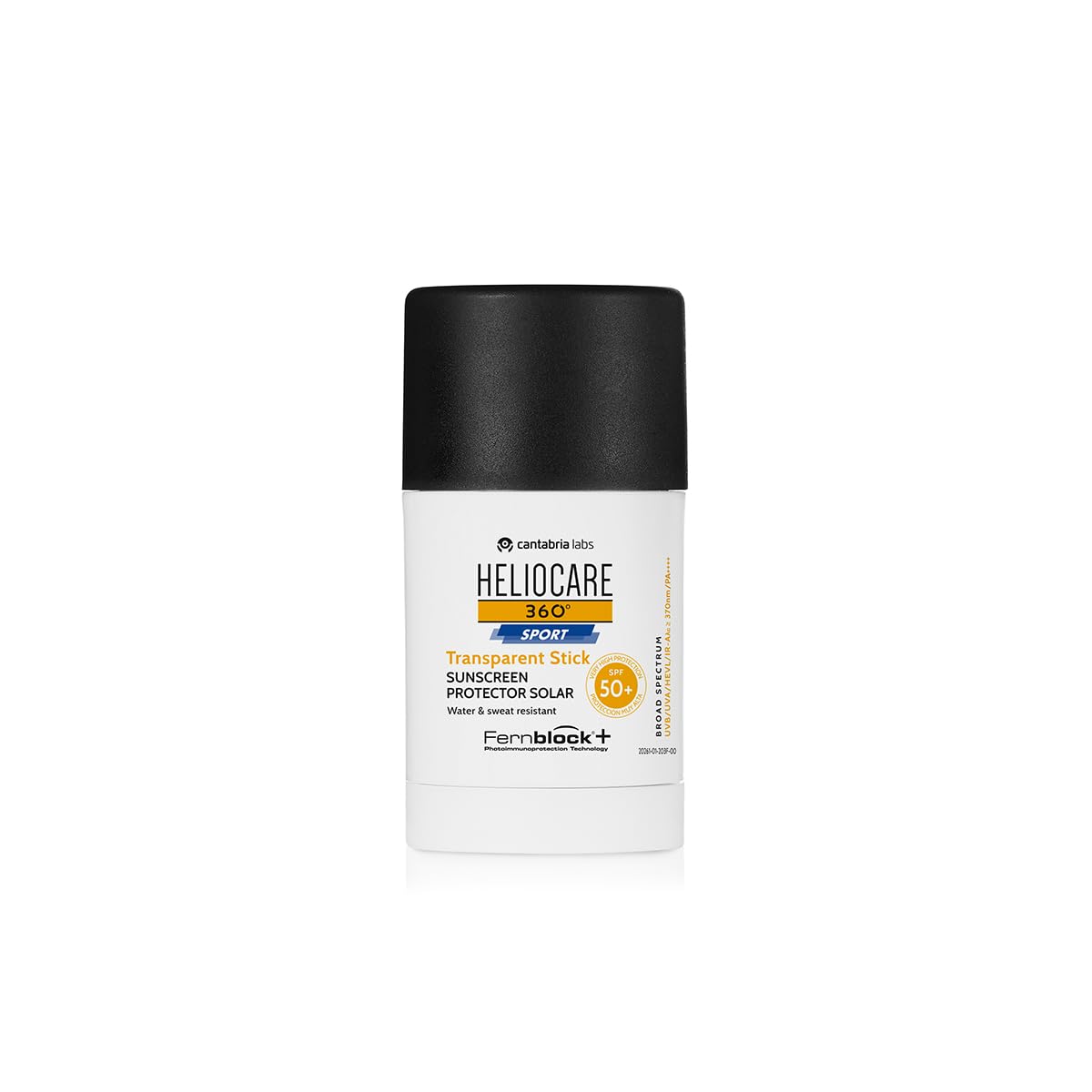 Cantabria Labs - Heliocare 360º Sport Transparent Stick SPF 50+ - 25g - Alta Fotoprotección Facial - Resistente al Agua y Sudor - Ideal para Deportes al Aire Libre