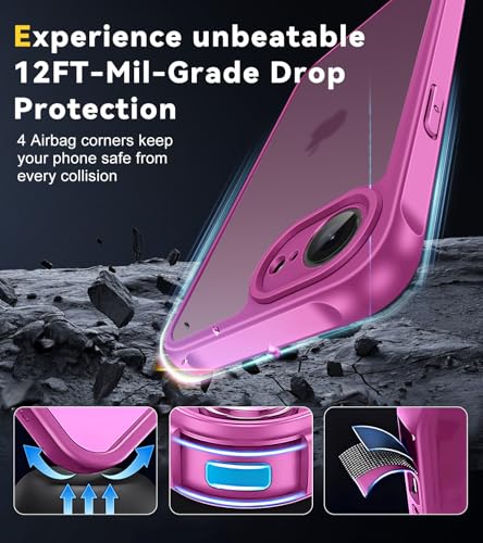 Image of ivoler 3-in-1 Case for iPhone 17e /16e 6.1 inch, Pink