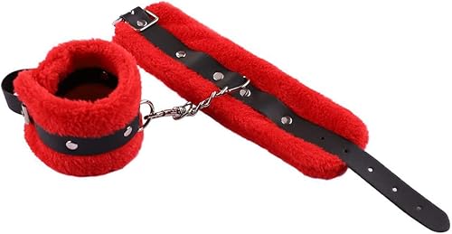 Miniatura 2 de Pulsera de piel sintética negra esponjosa para muñeca, esposas para San Valentín, pulseras con correa desmontable para mujeres, hombres, parejas,