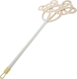 HOLIDYOYO Rattan Reed Carpet Beater Swatter Carpet Rug Braided Comforter Beater Dust Beater Long Handle Rug Beater Traditional Carpet Quilt Tool Beater Paddle