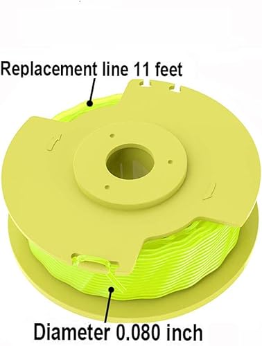 Miniatura 5 de AC80RL3 - Bobinas de repuesto para recortadora de cuerdas Ryobi de 18 V, 20 V, 40 V, compatibles con carretes de repuesto de alimentación automática