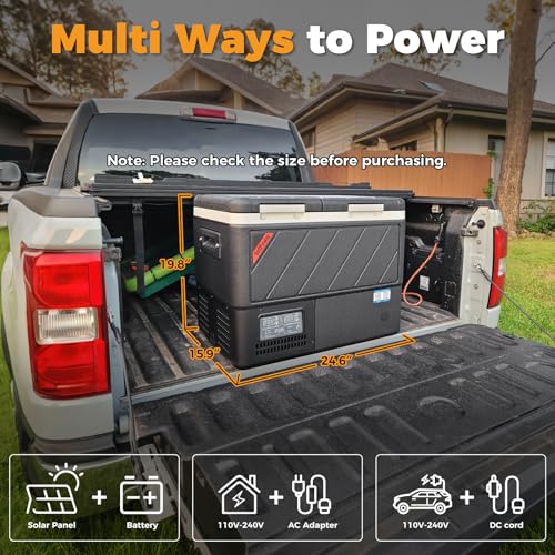 Image of Setpower 12v Refrigerator with APP Control, 48QT Dual Zone 12V Fridge Freezer,Electric Coolers for vehicles ac /dc,Car Refrigerator 12v Portable Fridge for Car,SUV,Truck,RV,Camp,Travel,Road Trip,DT45