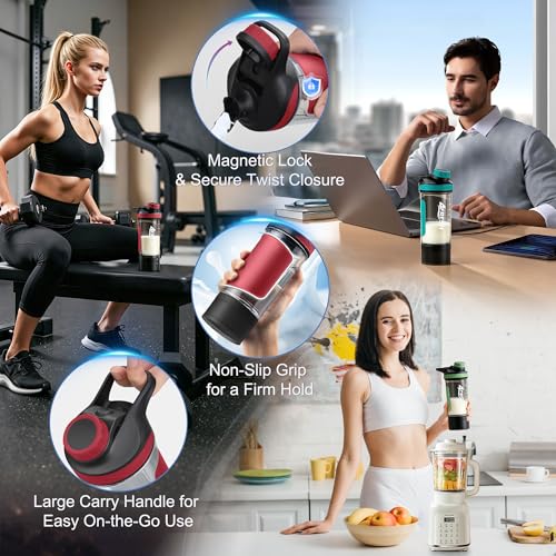 Shaker proteínas premium de Tritan de 500 ml con compartimento y escala precisa 4