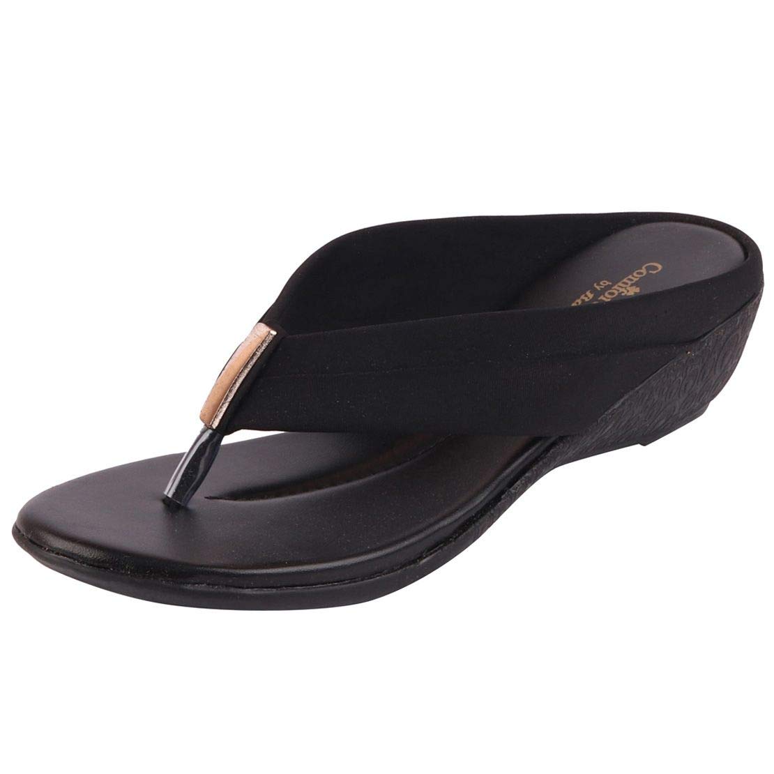 Bata Womens Slip On Casual Wedge Slippers (Black, numeric_5) (B07PPWV3KJ) Amazon Price History, Amazon Price Tracker