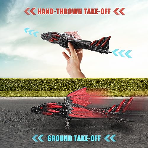 image for DEERC RC Plane,2.4GHz Remote Control Dragon Plane Toys,2CH 6-axis Gyro