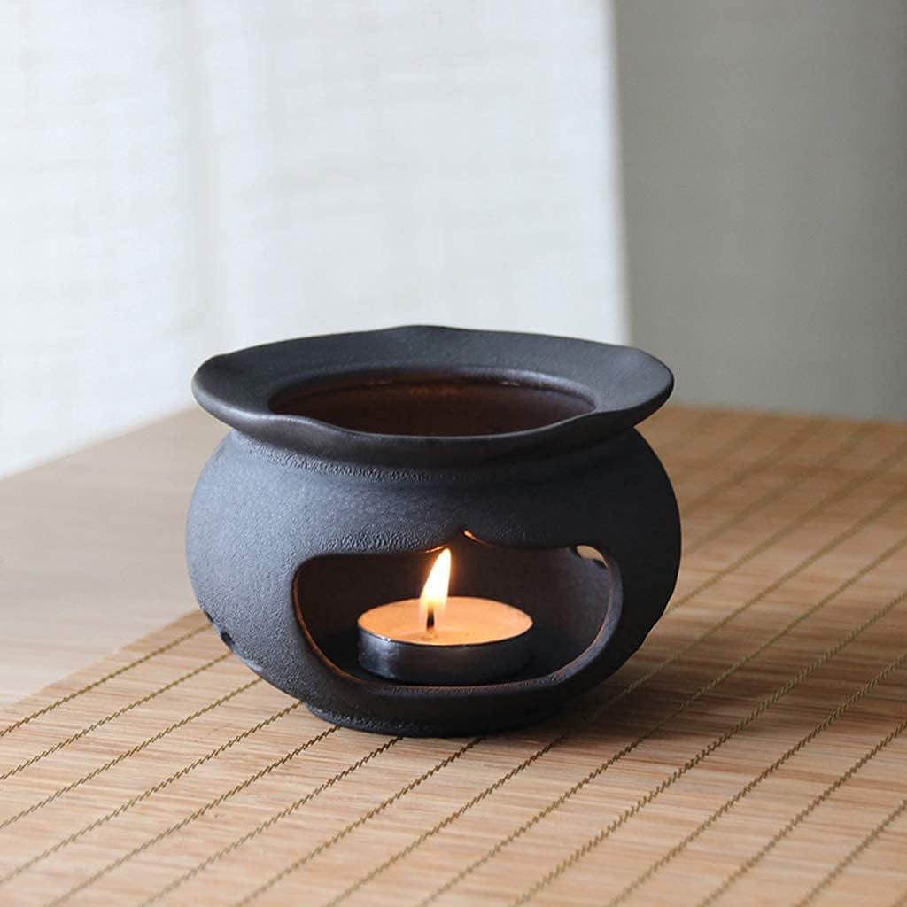 Teapot Heater Ceramic Tea Pot Heating Base Portable Teapot Dish Warmers Holder Insulation Base Tea Accessories for Home Shop Without Candle