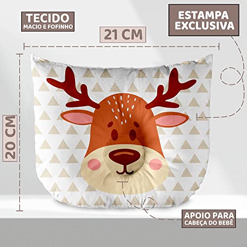Travesseiro para Bebê Anatômico Anti Refluxo Alce