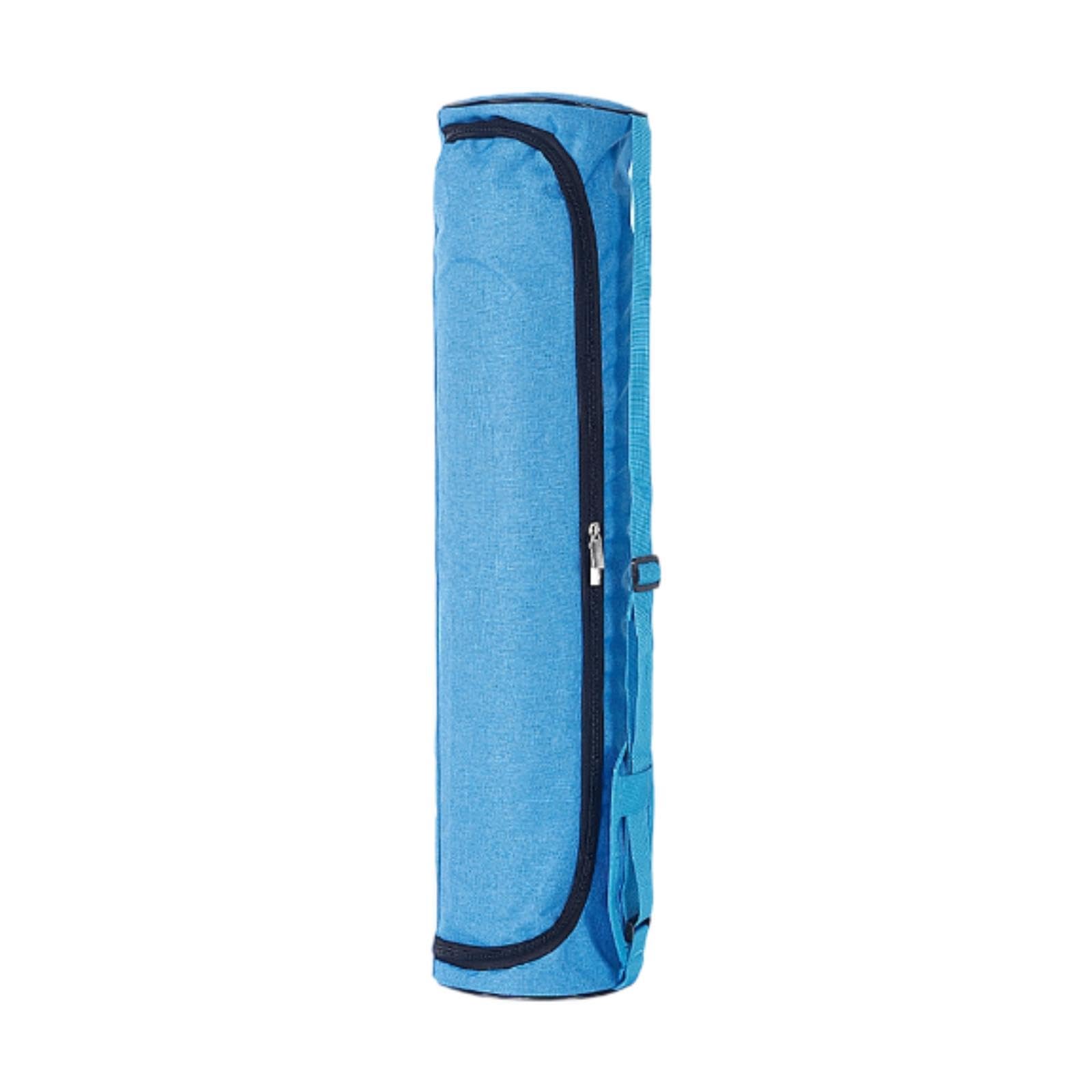 Yoga Mat Bag Zipper Pouch Multifunctional Gym Bag for Office Travel Training Blue-image-15