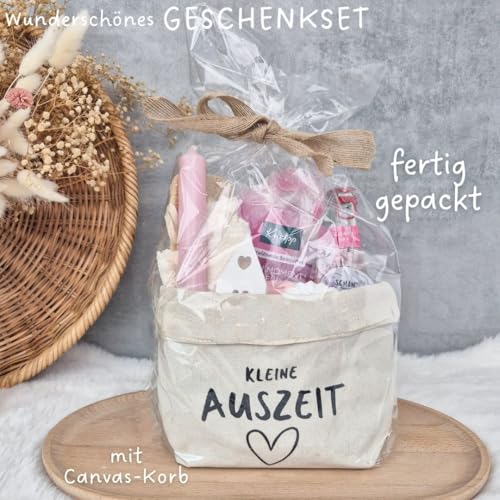 Wellness Geschenkset für Frauen | Geschenkkorb Kleine Auszeit Geschenk Frau | Entspannung Geschenk | Geschenke für Freundin | Geburtstagsgeschenk Frauen