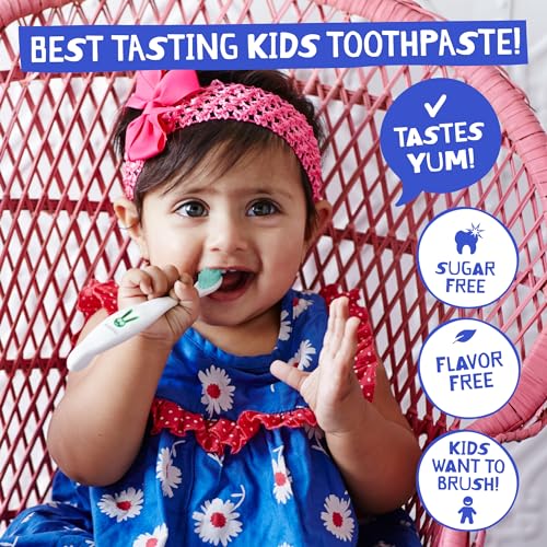 jack n39 jill natural toothpaste for baby and infants - fluoride free training toothpaste 40 xylitol bpa-free - flavor free 176 oz pack of 1