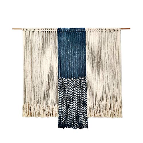 ZSLMX Makramee Wandbehang Im Mediterranen Stil, Mosaikfarbe Gefranste Tapisserie, DIY Artwork Gobelin für Wohnung Dekor, Wandteppiche für Kinderzimmer, Jahr-dekor 39''W X 39''H