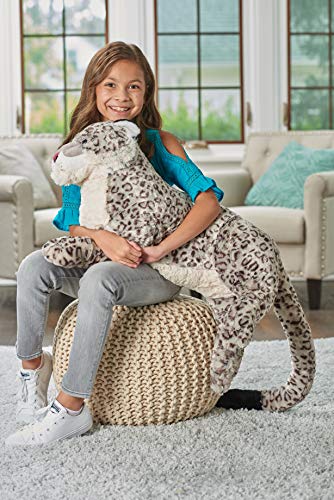 Wild Republic 18075 19551 Jumbo Plüsch Schneeleopard, großes Kuscheltier, Plüschtier, Cuddlekins, 76 cm – Bild 5