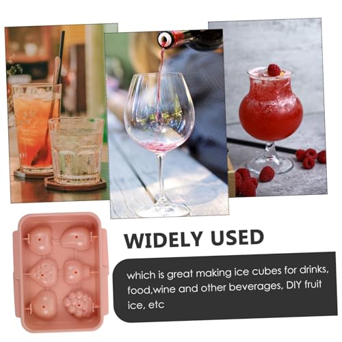 Molde para cubos de hielo con diseño de fruta color rosa miniatura 5