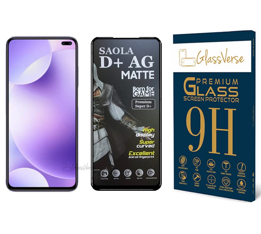 Image of GlassVerse Matte Tempered Glass for Redmi K30 | Anti Glare, Smooth Touch Screen Protector, 9H Hardness, Edge to Edge, Case Friendly, Hassle-less Installation Kit Included. (Pack of 1)