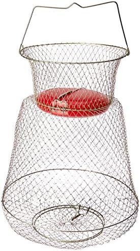 KUFA Floatable Galvanized Steel Wire Fish Basket with Float (Medium(13.5"x18"H))