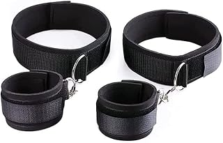 Bondage Restraints,Sex Bondage Bdsm Kit Restraints Handcuff Anklecuffs Sex Toys,Bed Bondaged Restraints Handcuffs Toys Yoga Sweater Sunglasses (B1)