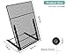 MaxGear Desktop Document Holder for Typing, Paper Holder Stand for Desk with 4 Magnetic Buckles, Metal Mesh Letter Copy Holder for Monitor Computer Reading with 6 Adjustable Positions, Black