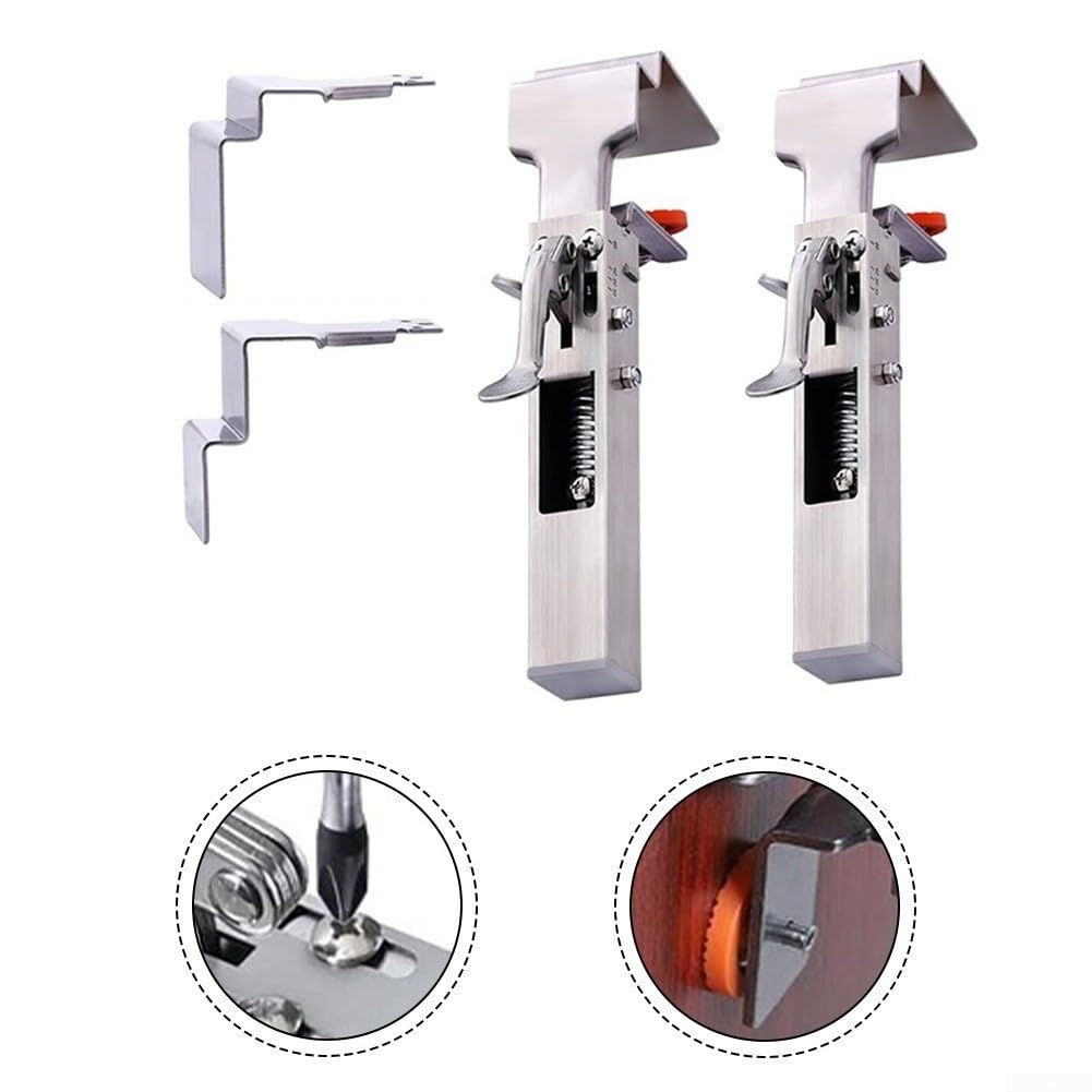 Abrazadera de montaje para armarios frontales de acero inoxidable, 2 mm