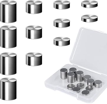 3.25 Ounce Cylindrical Tungsten Weights Steel Weights for Pinewood Derby Cars, 4 Different Sizes of Cylinders with Case to Speed Up Your Car