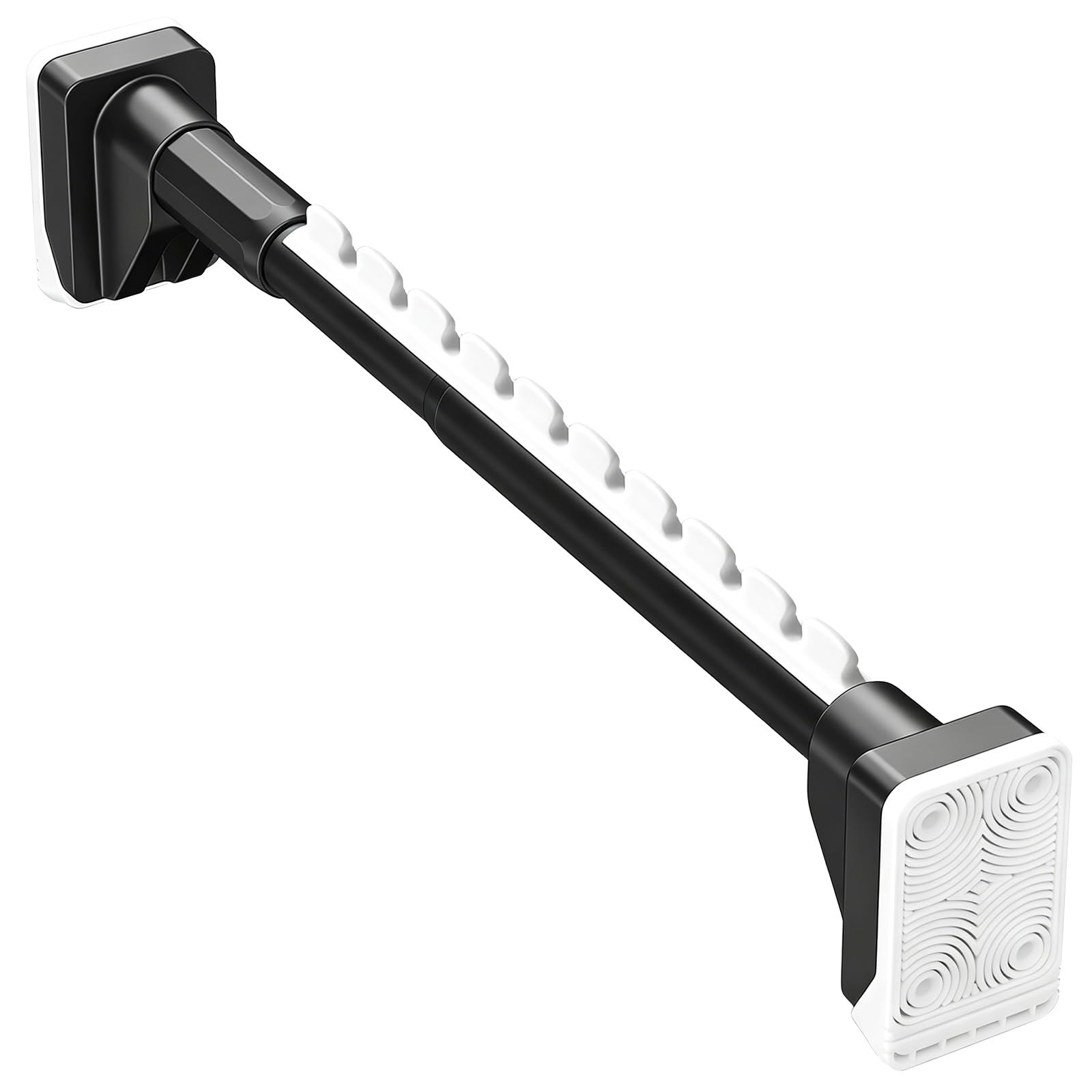 Tension Rods for Curtains No Drilling Adjustable Tension Curtain Rod 20'' to 193'' for Closet Bathroom Windows Wardrobes(Black,110-190cm/43-75in)