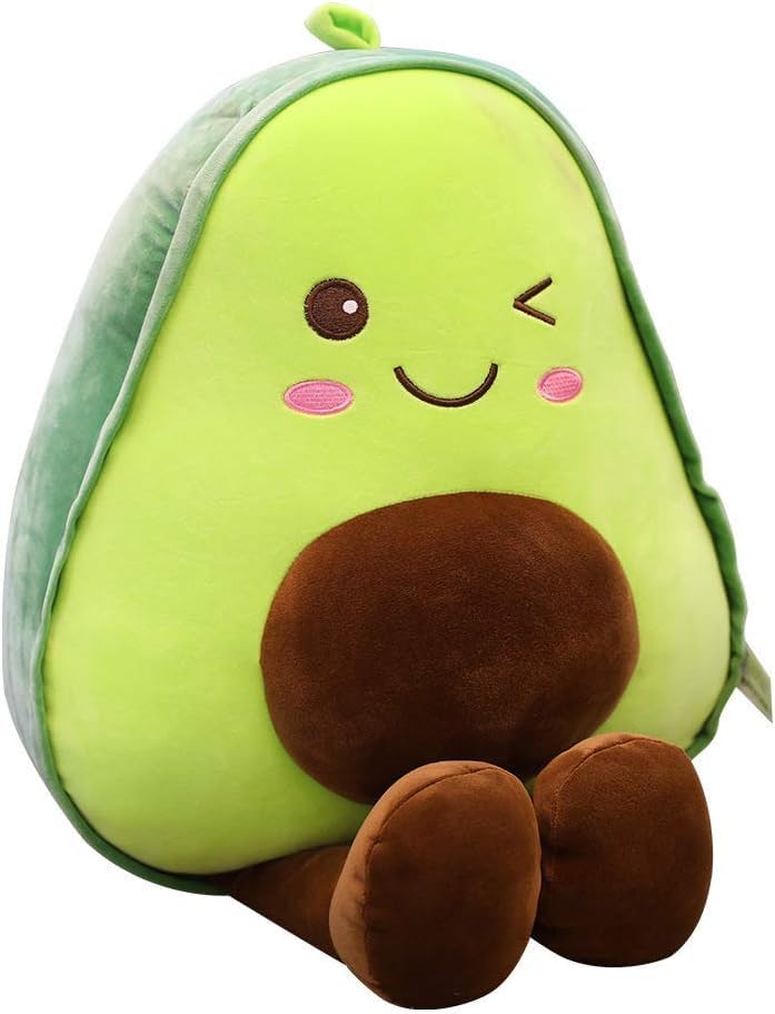 23.5Inch Avocado Stuffed Animal Plush Pillow,Soft Large Avocado Plush Toy,Avocado Shaped Pillow Cushion Throw Pillow Adorable Fruit Hugging Pillow Plushies Plushs Doll for Home Deco Kids Toy Gift