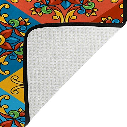 Grand tapis de sol antidérapant de salon grand format lavable pour chambre - 5